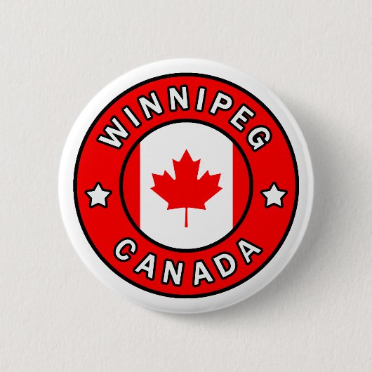 Winnipeg Canada Ronde Button 5,7 Cm (Voorkant)