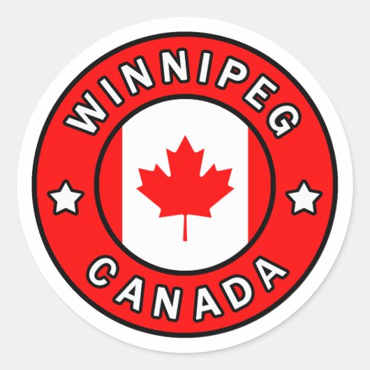 Winnipeg Canada Ronde Sticker (Voorkant)