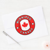 Winnipeg Canada Ronde Sticker (Envelop)