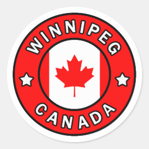 Winnipeg Canada Ronde Sticker