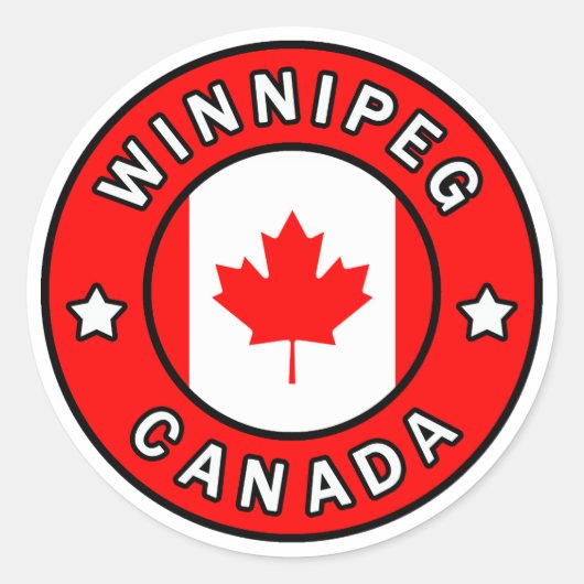 Winnipeg Canada Ronde Sticker (Voorkant)