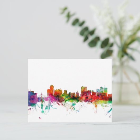 Winnipeg Canada Skyline Briefkaart (Staand voorkant)