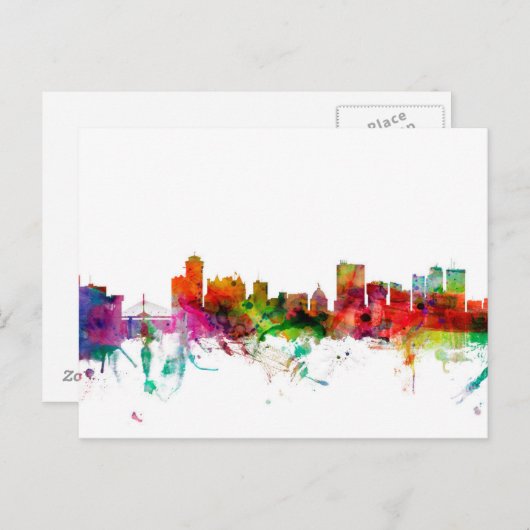 Winnipeg Canada Skyline Briefkaart (Voorkant / Achterkant)