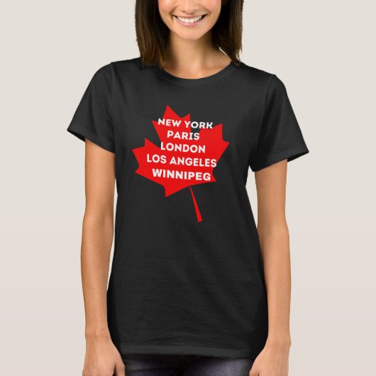 Winnipeg Canada T-shirts (Voorkant)