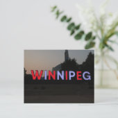 Winnipeg, Canada Teken Briefkaart (Staand voorkant)
