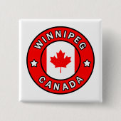 Winnipeg Canada Vierkante Button 5,1 Cm (Voorkant)