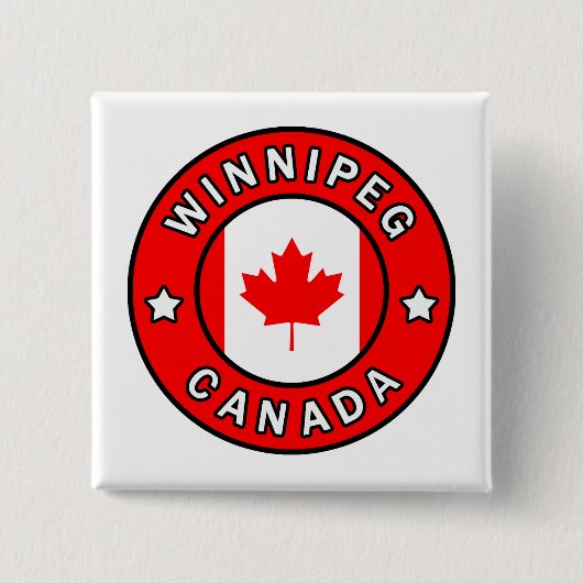 Winnipeg Canada Vierkante Button 5,1 Cm (Voorkant)