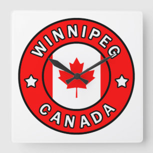 Winnipeg Canada Vierkante Klok