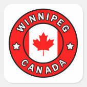 Winnipeg Canada Vierkante Sticker (Voorkant)