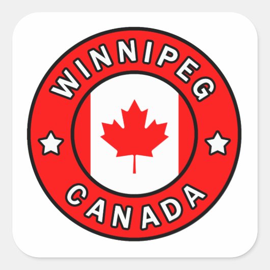 Winnipeg Canada Vierkante Sticker (Voorkant)