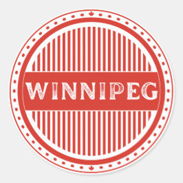 Winnipeg City Pride Embleem – Canadese identiteit Ronde Sticker
