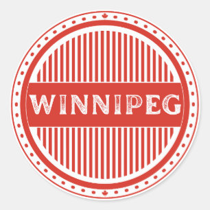 Winnipeg City Pride Embleem – Canadese identiteit Ronde Sticker