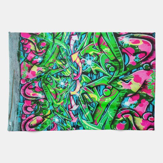 Winnipeg Graffiti Wall Kitchen Towel Theedoek (Horizontaal)