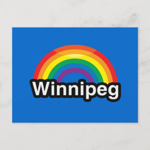 WINNIPEG LGBT PRIDE RAINBOW BRIEFKAART