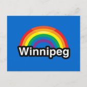 WINNIPEG LGBT PRIDE RAINBOW BRIEFKAART (Voorkant)