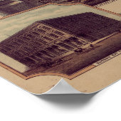 Winnipeg Manitoba 1884 Antiek Panoramische Kaart Poster (Hoek)