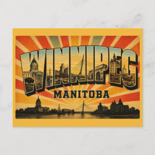 Winnipeg Manitoba Hoofdstad Vintage Briefkaart
