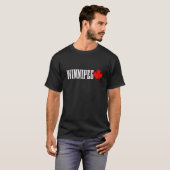 Winnipeg Manitoba Maple Leaf Canada Canadian Flag T-shirt (Voorkant volledig)