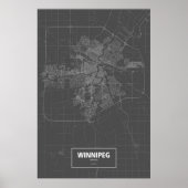 Winnipeg, Manitoba (zwart wit) Poster (Voorkant)