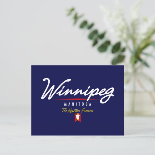 Winnipeg Script Briefkaart (Staand voorkant)