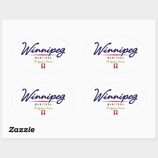 Winnipeg Script Ovale Sticker (Vel)