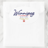 Winnipeg Script Ovale Sticker (Tas)