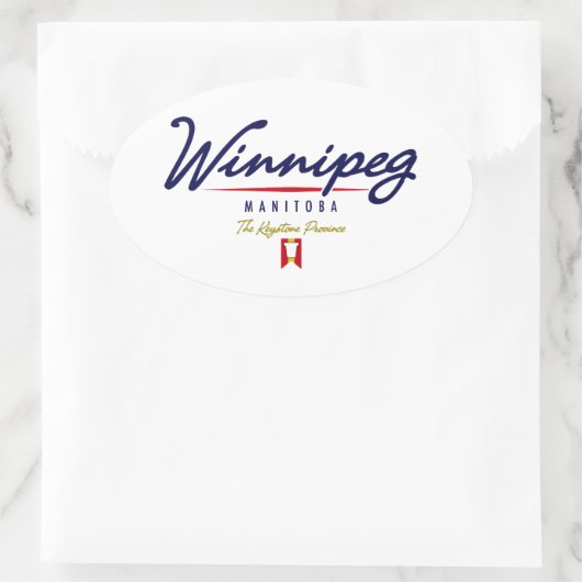Winnipeg Script Ovale Sticker (Tas)