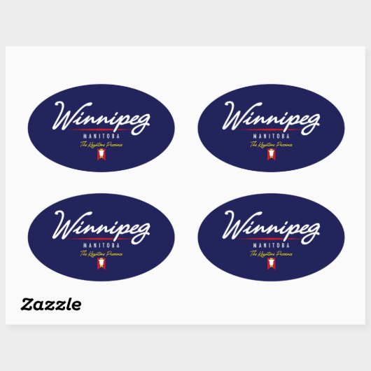 Winnipeg Script Ovale Sticker (Vel)