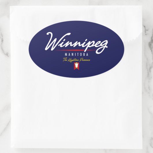 Winnipeg Script Ovale Sticker (Tas)