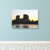 Winnipeg Silhouet Canvas Afdruk (Insitu (Houten vloer))