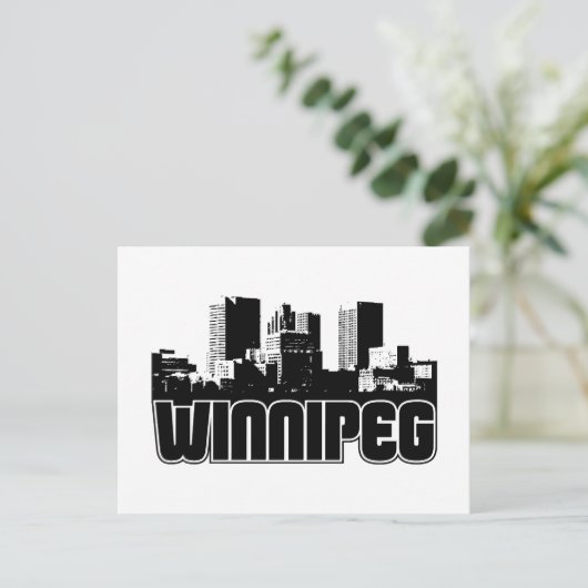 Winnipeg Skyline Briefkaart (Staand voorkant)