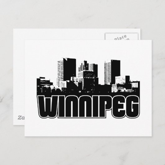 Winnipeg Skyline Briefkaart (Voorkant / Achterkant)