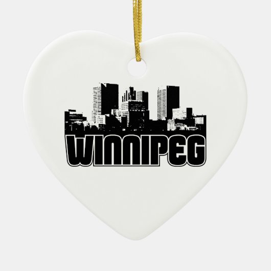 Winnipeg Skyline Keramisch Ornament (Voorkant)