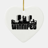 Winnipeg Skyline Keramisch Ornament (Achterkant)
