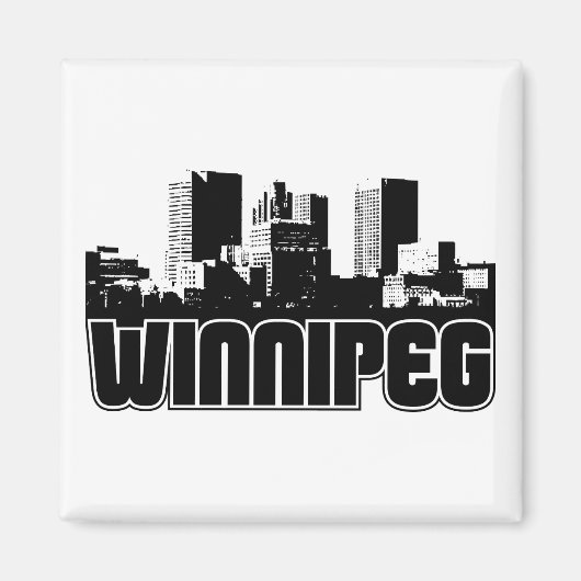 Winnipeg Skyline Magneet (Voorkant)