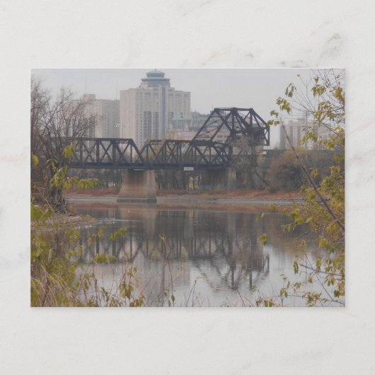 Winnipeg Treinbrug Briefkaart (Voorkant)