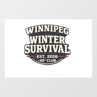 Winnipeg Winter Survival Club Ramenstickers – 40° Raamsticker