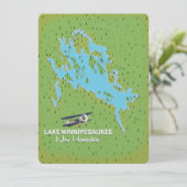 Winnipesaukee meer New Hampshire reisposter (Staand voorkant)