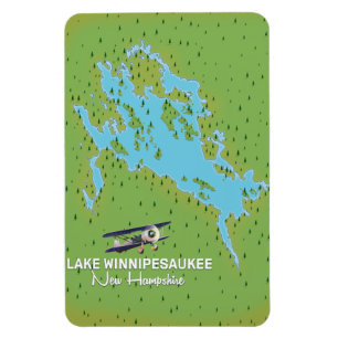 Winnipesaukee meer New Hampshire reisposter Magneet