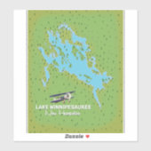 Winnipesaukee meer New Hampshire reisposter Sticker (Vel)