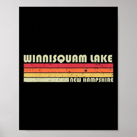 Winnisquam Lake New Hampshire Funny Fishing Summer Poster (Voorkant)