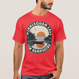 Winnisquam Lake New Hampshire zonsondergang T-shirt