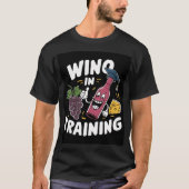 Wino in opleiding Cartoon ontwerp T-shirt (Voorkant)