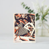 Winold Reiss Tekening geïnspireerd briefkaart (Staand voorkant)