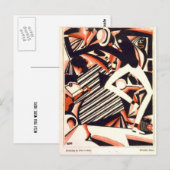 Winold Reiss Tekening geïnspireerd briefkaart (Voorkant / Achterkant)