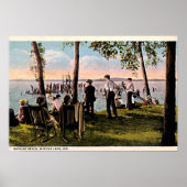 Winona Lake, Indiana Bathing Beach Poster (Voorkant)