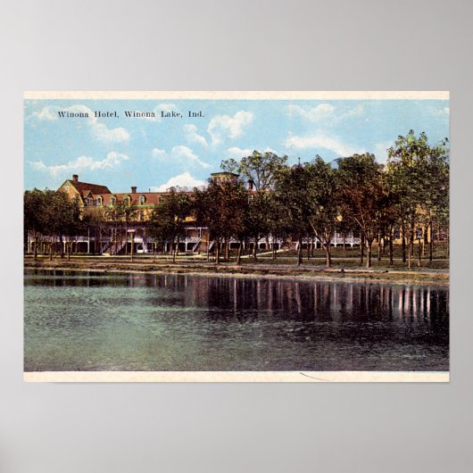 Winona Lake Indiana Winona Hotel Poster (Voorkant)