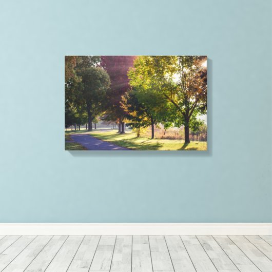 Winona Lake Path 18x12 1,5" Canvas Afdruk (Insitu (Houten vloer))