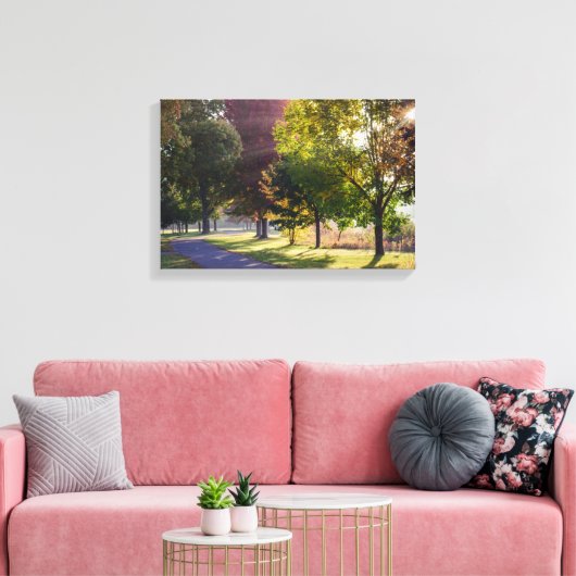 Winona Lake Path 18x12 1,5" Canvas Afdruk (Insitu (Woonkamer))