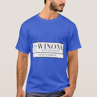 Winona Minnesota Coördinaten T-shirt